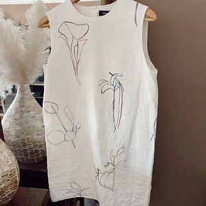 Theory linen dress Size 4 excellent condition